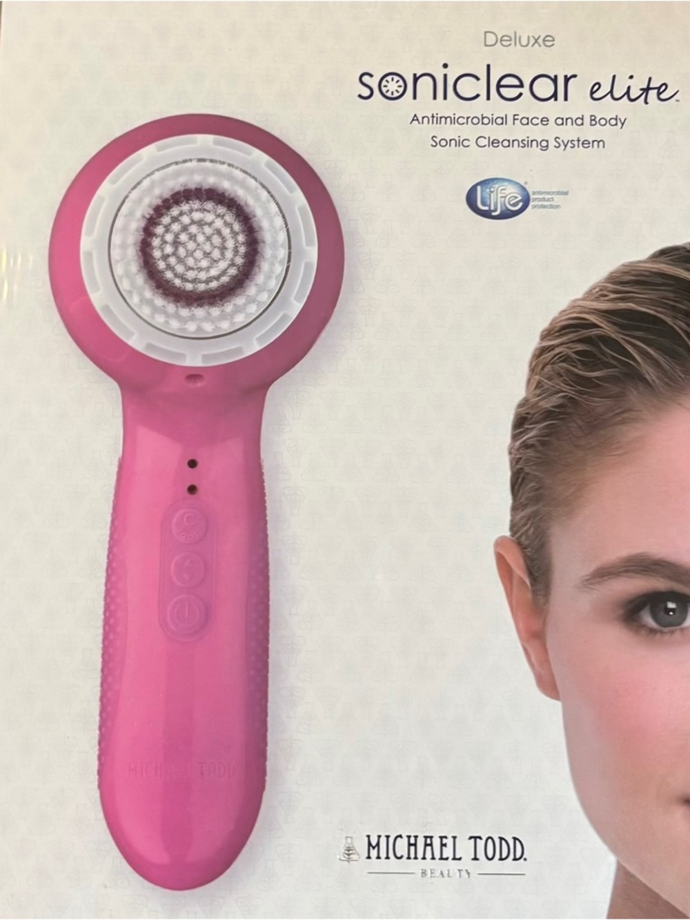Michael Todd Soniclear Elite Facial Cleansing Brush — Pink